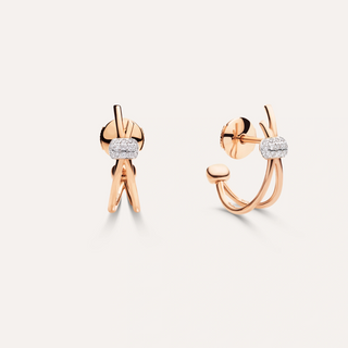 Pomellato 18K Rose Gold Diamond Together Earrings