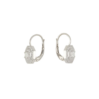 Estate Penny Preville 18K White Gold Diamond Earrings