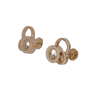 Chopard 18K Rose Gold Diamonds Stud Earrings