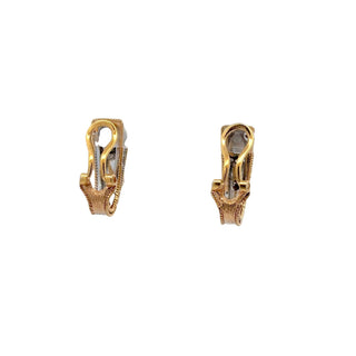 Two-Tone 18K Gold Diamonds Clip Earrings