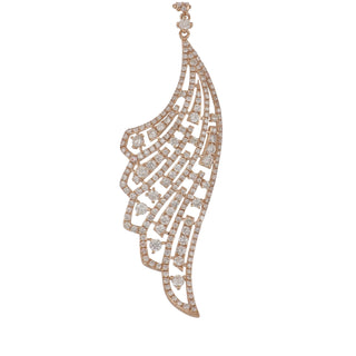 Estate 14K Rose Gold Diamond Drop Earrings