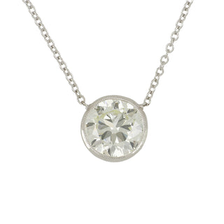 Tenenbaum Platinum Old European-Cut Diamond Necklace