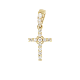 Tenenbaum 18K Gold Diamond Cross Pendant