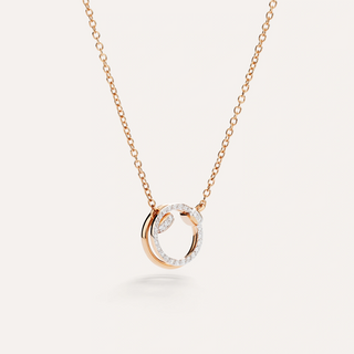 Pomellato 18K Rose Gold Pave Diamond Together Necklace