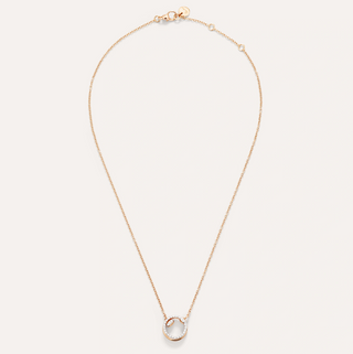 Pomellato 18K Rose Gold Pave Diamond Together Necklace