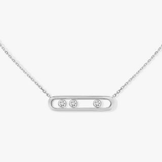 Messika 18K White Gold Diamond "Move" Pendant Necklace