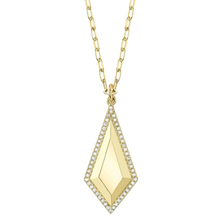 Shy Creation 14K Gold Geometric Diamond Pendant