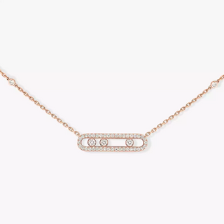 Messika 18K Rose Gold Baby Move Pavé Diamond Necklace