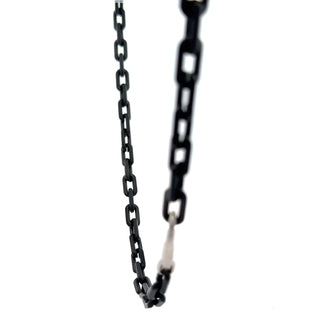 Antonio Papini 18K White Gold & Titanium Diamond Link Chain Necklace