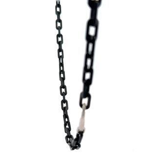 Antonio Papini 18K White Gold & Titanium Diamond Link Chain Necklace
