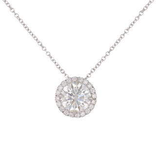 Estate 18K White Gold Diamond Pendant