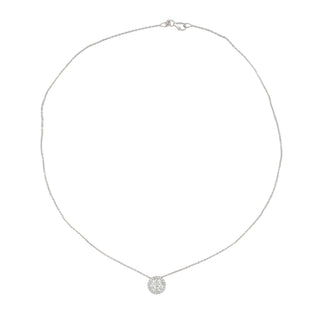 Estate 18K White Gold Diamond Pendant