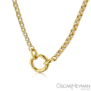 Oscar Heyman 18K Diamond-Set Link Necklace