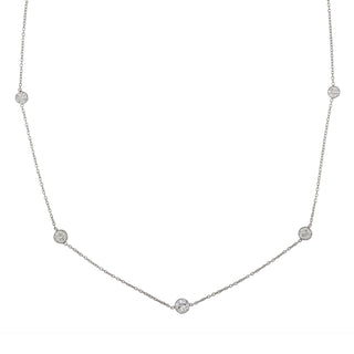 Tenenbaum Platinum Old European-Cut Diamonds by the Yard Necklace