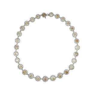 Estate Sophia D Platinum Diamonds Link Necklace