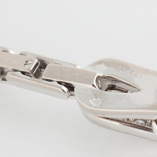 Estate Cartier 18K White Gold Agrafe Diamond Link Necklace