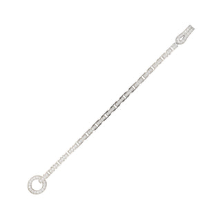 Estate Cartier 18K White Gold Agrafe Diamond Link Bracelet