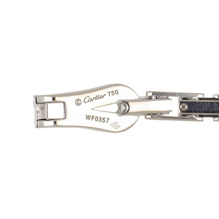 Estate Cartier 18K White Gold Agrafe Diamond Link Bracelet
