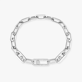 Messika 18K White Gold Diamond Move Link Bracelet