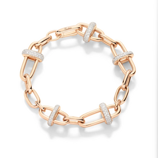 Pomellato 18K Rose Gold Iconica Diamond Link Bracelet
