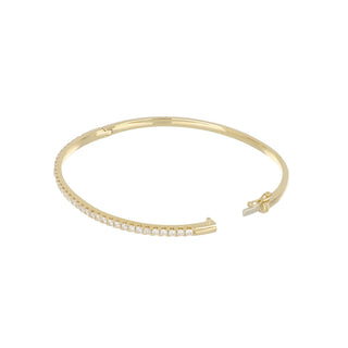 Tenenbaum 18K Gold Diamond Half Bangle Bracelet