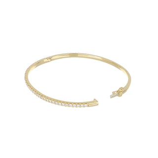 Tenenbaum 18K Gold Diamond Half Bangle Bracelet