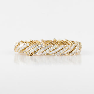 1960s 18K Gold Mixed Cut Diamond Bracelet