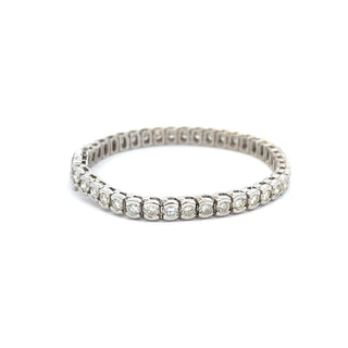 Estate 14K Gold Diamonds Line Bracelet