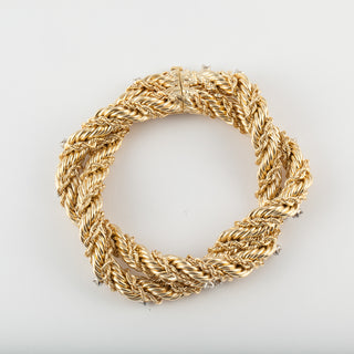 Vintage Tiffany & Co. Sclumberger Double Rope Bracelet with Diamonds