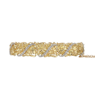 Napoleon III Diamond Floral Openwork Bracelet