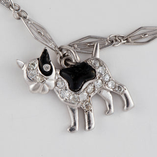 Art Deco Platinum Diamond Charm Bracelet