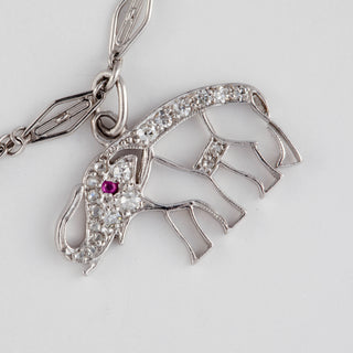 Art Deco Platinum Diamond Charm Bracelet