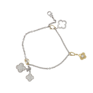 Estate Mouawad 18K Gold Diamond Charm Bracelet