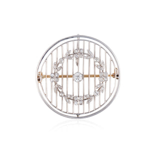 Edwardian Platinum Diamond Wreath Brooch