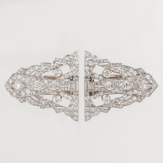 Art Deco Platinum Diamond Brooch