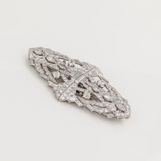 Art Deco Platinum Diamond Brooch