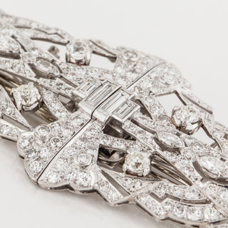 Art Deco Platinum Diamond Brooch