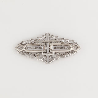 Art Deco Platinum Diamond Brooch