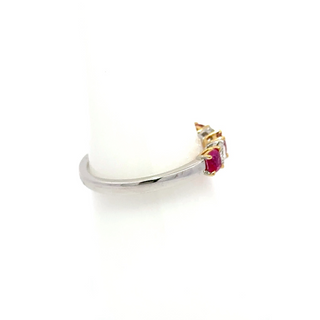 Tenenbaum Collection 18K White Gold Five-Stone Ruby and Diamond Band