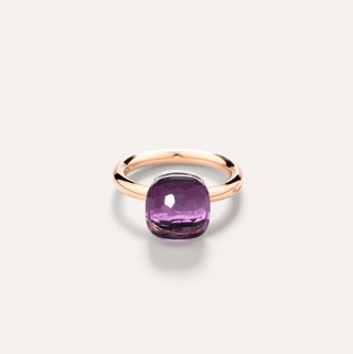 Pomellato 18K Rose Gold Amethyst Nudo Classic Ring