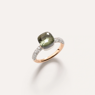 Pomellato 18K White Gold Prasiolite Nudo Petit Ring