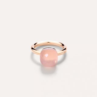 Pomellato 18K Rose Gold Rose Quartz Nudo Classic Ring