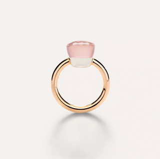 Pomellato 18K Rose Gold Rose Quartz Nudo Classic Ring