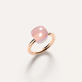 Pomellato 18K Rose Gold Rose Quartz Nudo Classic Ring
