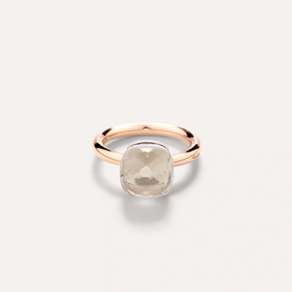 Pomellato 18K Rose Gold White Topaz Nudo Classic Ring