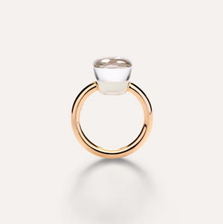 Pomellato 18K Rose Gold White Topaz Nudo Classic Ring