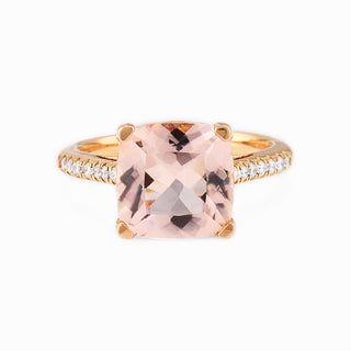 Lisa Nik 'Rocks' 18K Gold Morganite Ring with Diamonds