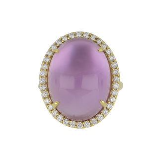 Mazza 14K Cabochon Amethyst Topped Mother-of-Pearl Ring