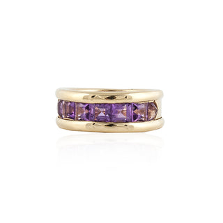 Estate Tiffany & Co. 18K Gold Amethyst Band