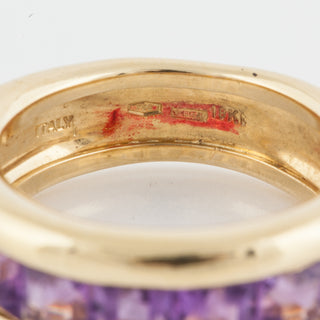 Estate Tiffany & Co. 18K Gold Amethyst Band